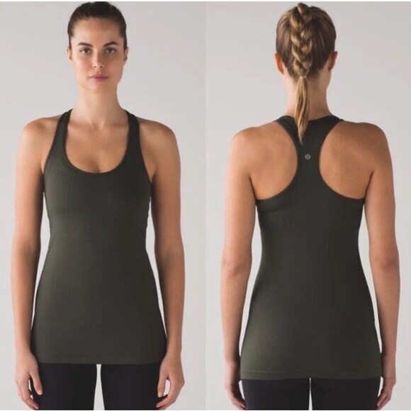 NWOT Lululemon Cool Racerback Luxtreme Sports Tank GTRG gator green RARE - Picture 1 of 4